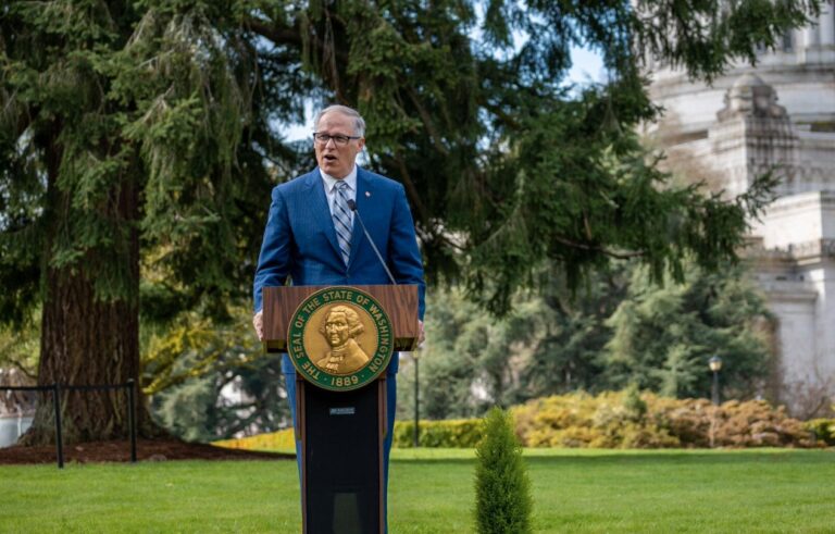 Washington Gov. Jay Inslee compares his electric vehicle rebate to Declaration of Independence