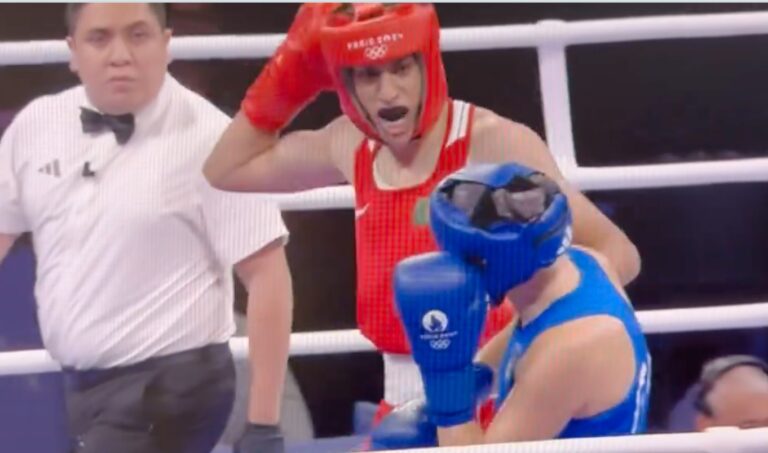 Video: Watch the power punch that that gave a man the win in women’s Olympic boxing match
