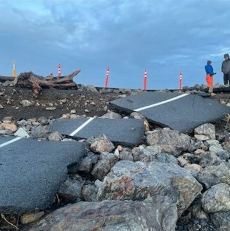 Homer Spit Road suffers from storm damage