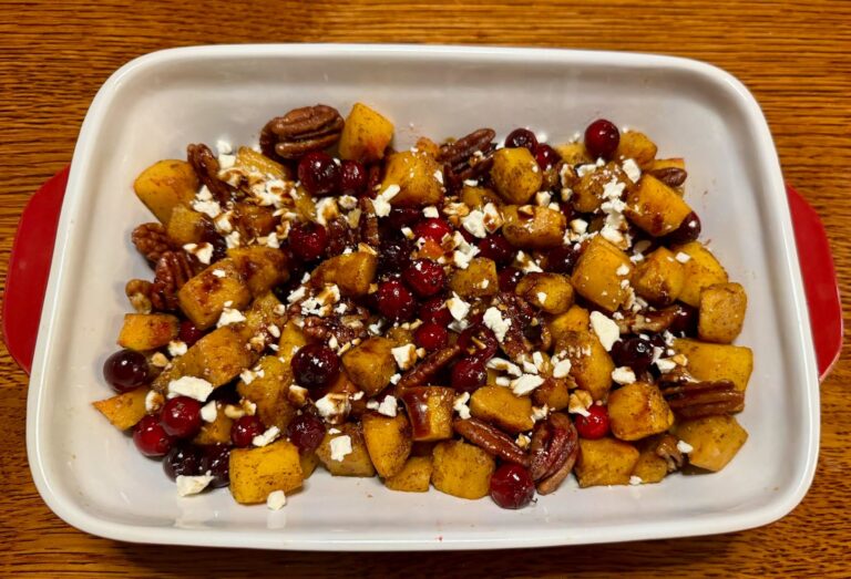 Foodies and Foragers: Thanksgiving roasted pumpkin, cranberries, and pecans
