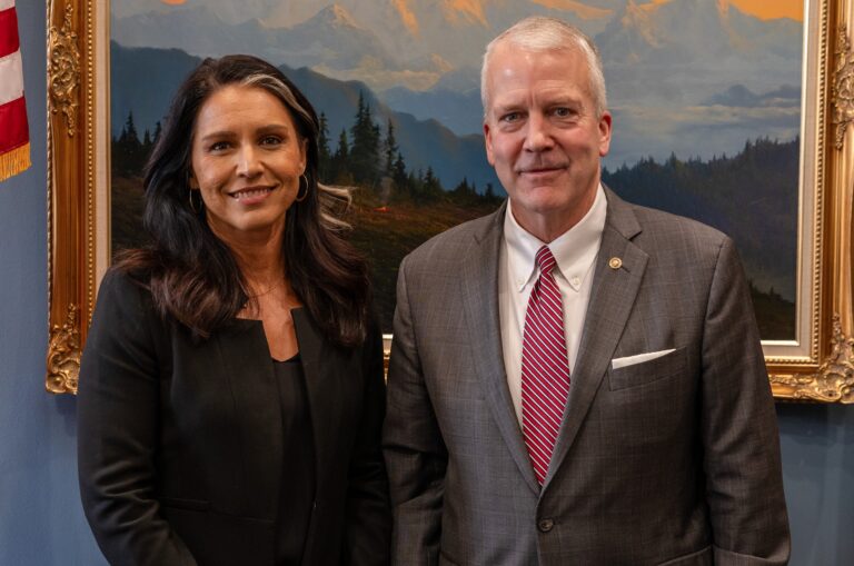 Sen. Sullivan meets with Tulsi Gabbard, seems ready to confirm her for Director of National Intelligence