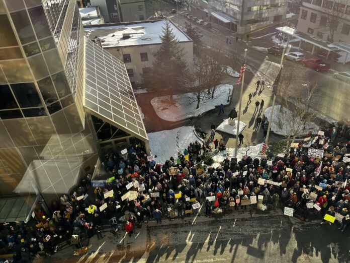 federal worker protest