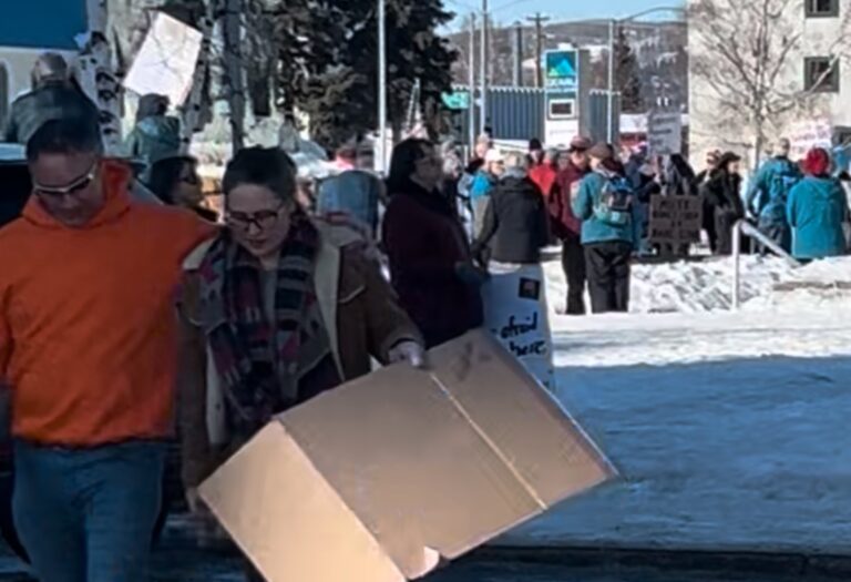 Saturday protest in Fairbanks looked like tour group to locals