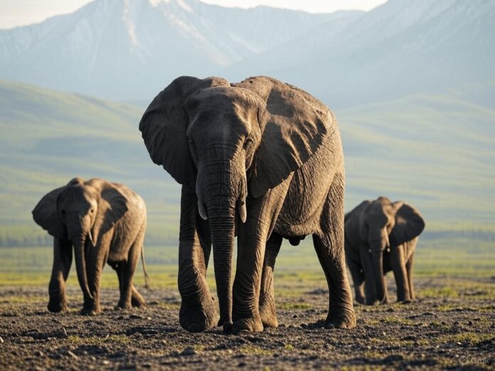 three elephants