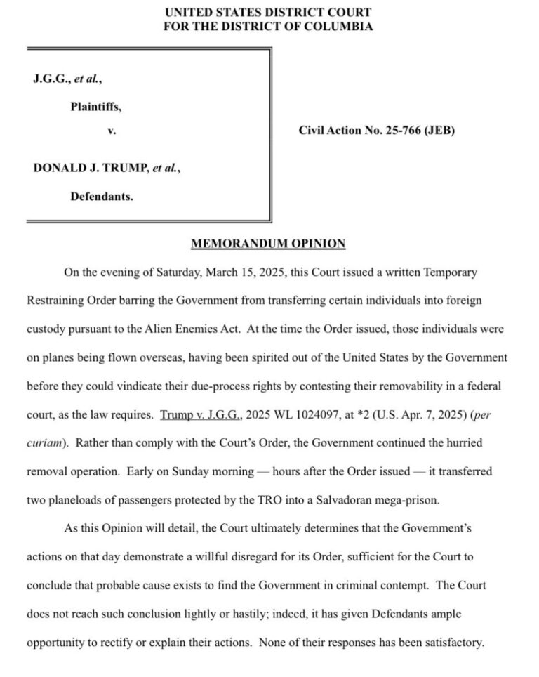 Obama-appointed judge says Trump will probably be held in contempt of court
