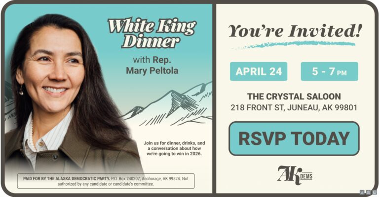 Alaska Democrats rebrand as ‘White King’ to discuss public manipulation plan in 2026