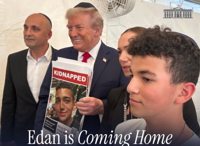 Edan Alexander family and Trump