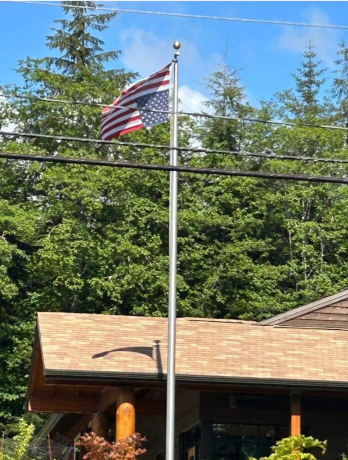 upside down flag at USFS Sitka