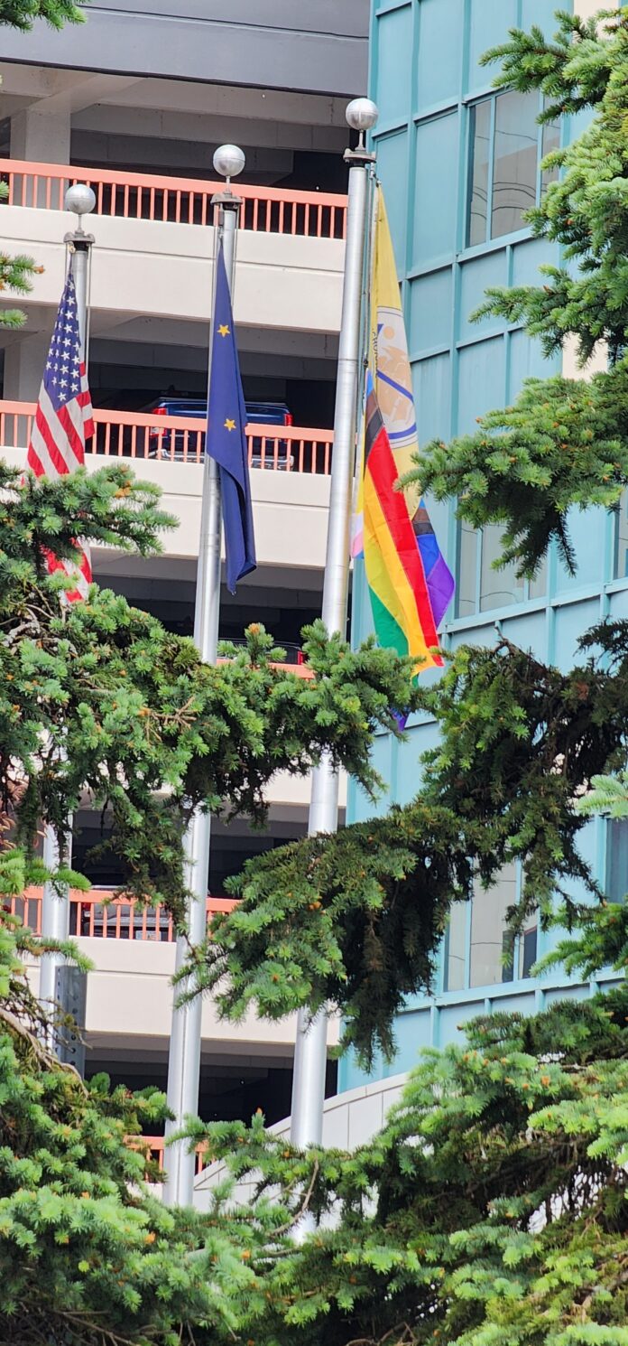 Anchorage City Hall Pride Flag