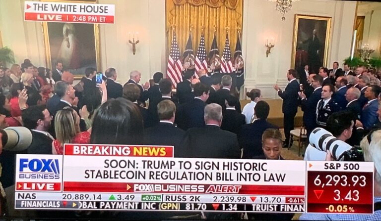 Video: President Trump congratulates Begich on strong polling numbers, then signs key crypto bill