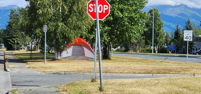 Glamping in the greenbelts: Anchorage’s luxury lawlessness, with free tents for vagrants