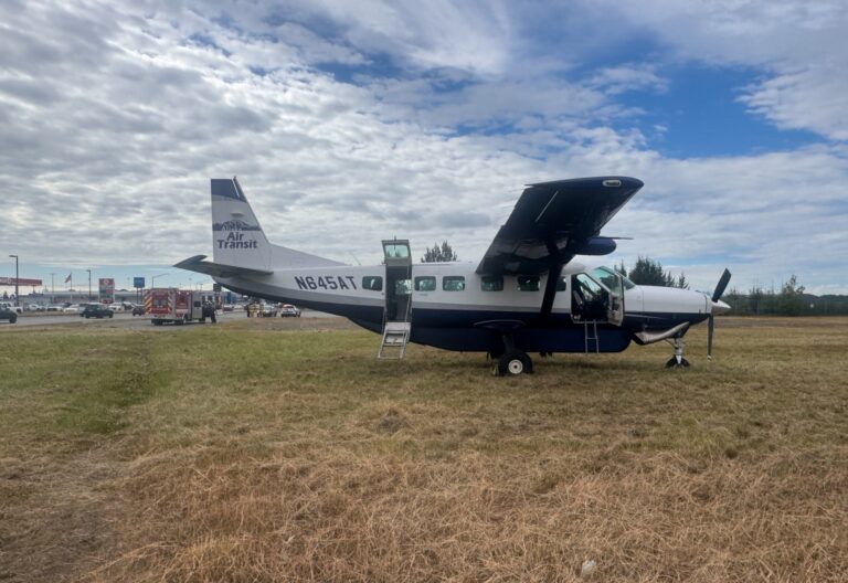 Cessna dodges Glenn Highway traffic, crashes through fence at Merrill Field, no injuries reported