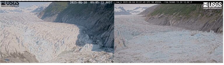 Camera images: Juneau’s Suicide Basin filling rapidly, mid-August flood risk for Mendenhall River area