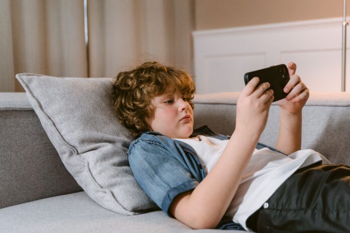 boy on phone