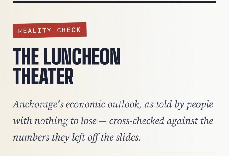 Analysis: Anchorage Economic Luncheon Theater