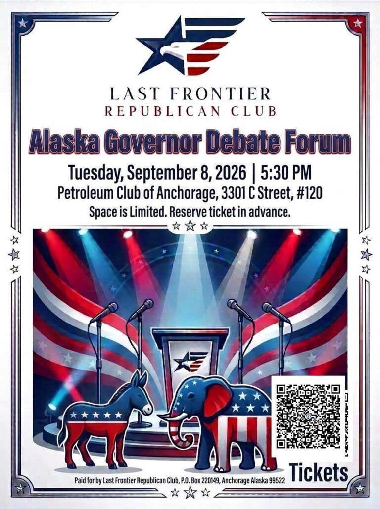Gubernatorial debate Sept 8, hosted by Last Frontier Republicans